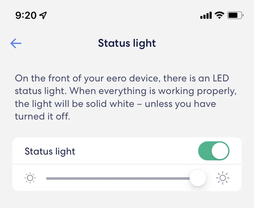 why eero has no light issue
